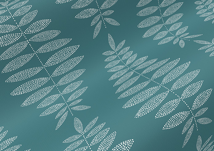 Fern Leaves, Petrol - Twist&Fit Roller Blind - Image 4